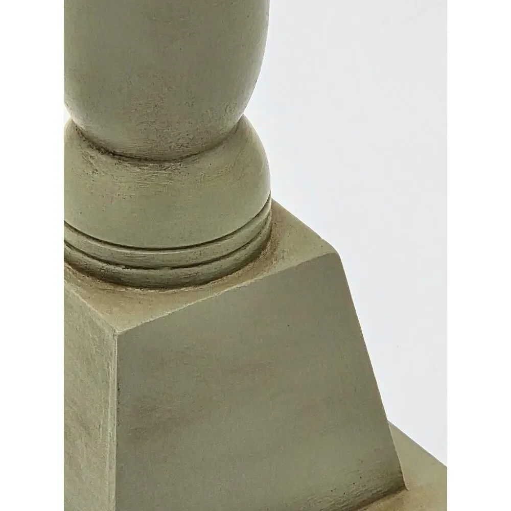 Tall Sage Nest Pedestal • Hand-Painted Wood Eggs, Table Centerpiece